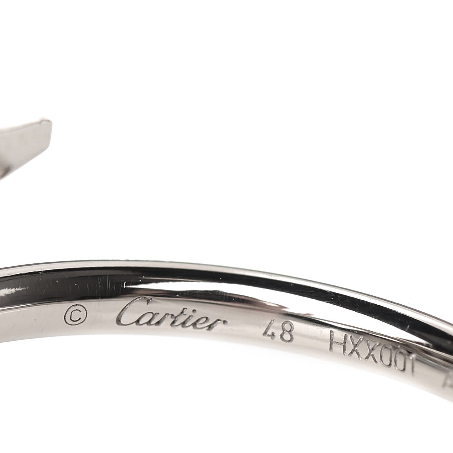 Cartier 18K White Gold Small Juste Un Clou Ring 48 4.5 4 of 5