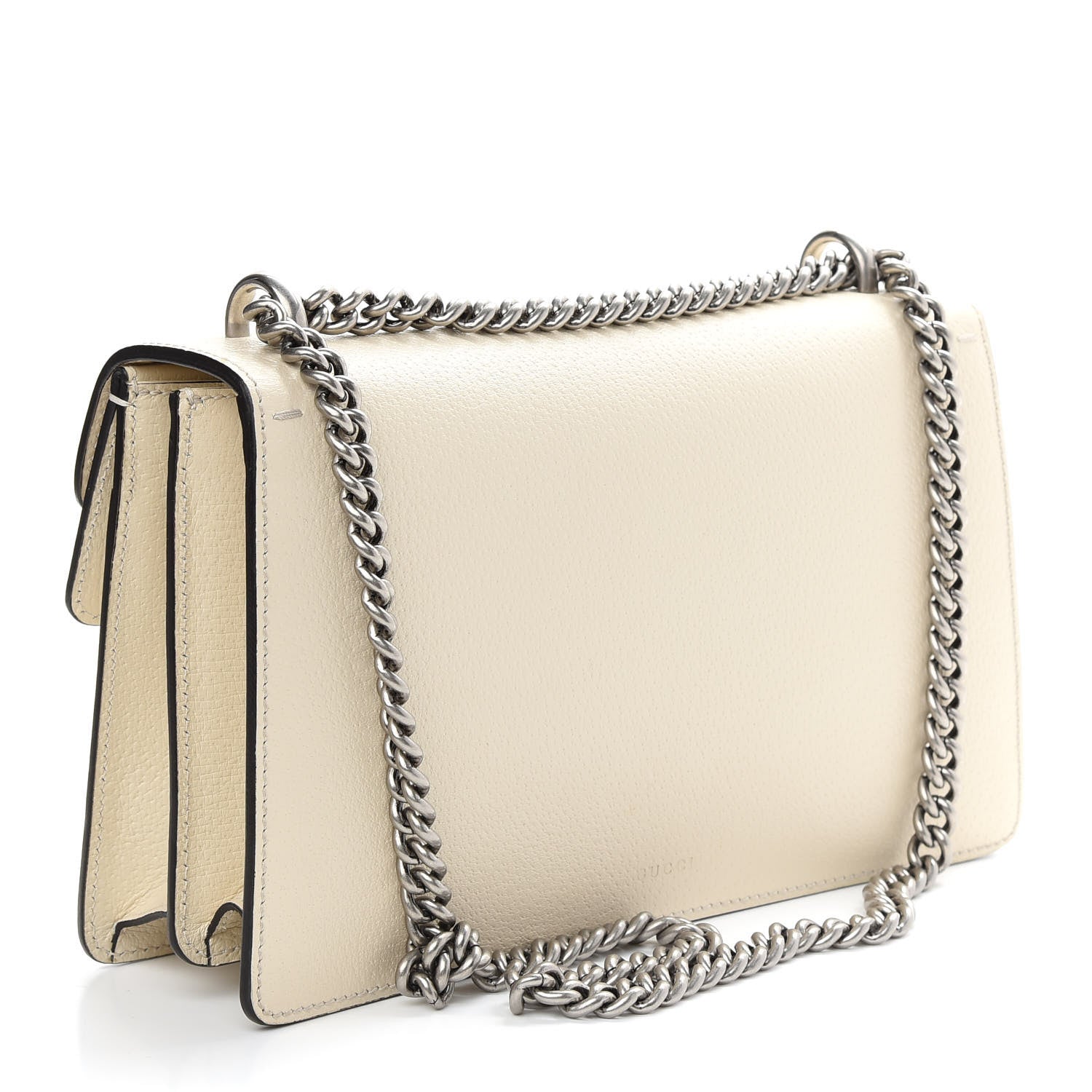 Gucci Textured Calfskin Crystal Small Dionysus Shoulder Bag Mystic White 3 of 10