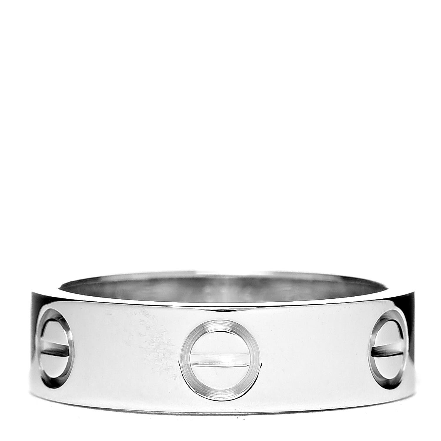 Cartier 18K White Gold 5.5mm LOVE Ring 53 6.25 1 of 4
