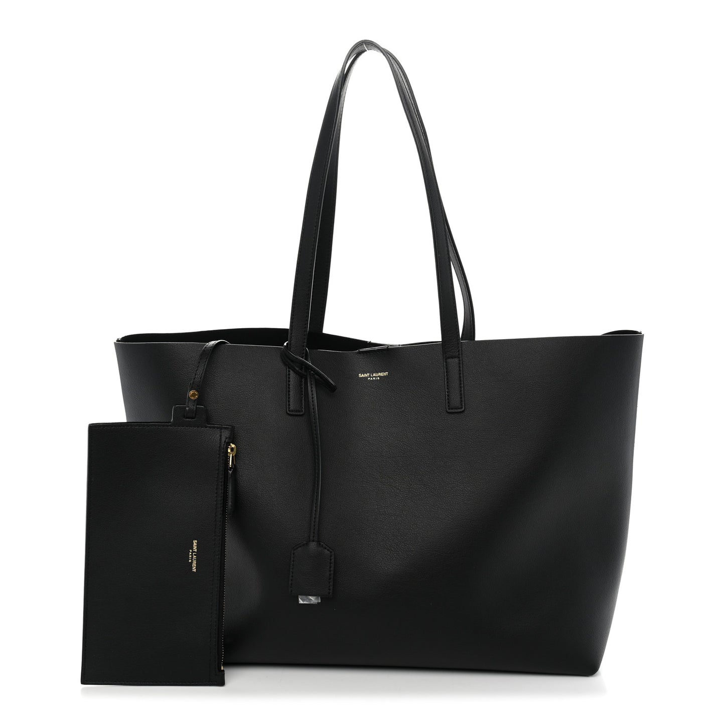 Calfskin Large Shopping Tote Black