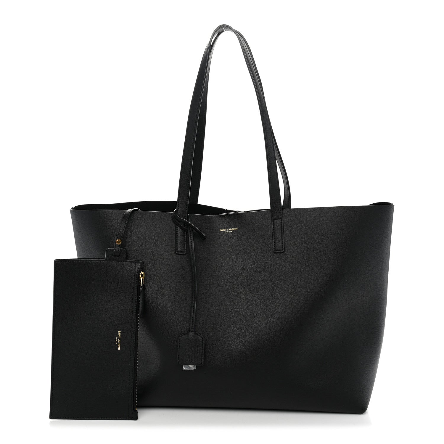 Saint Laurent Calfskin Large Shopping Tote Black 3 of 12