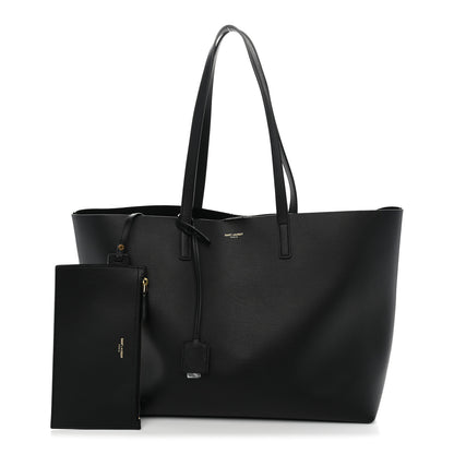 Saint Laurent Calfskin Large Shopping Tote Black 3 of 12