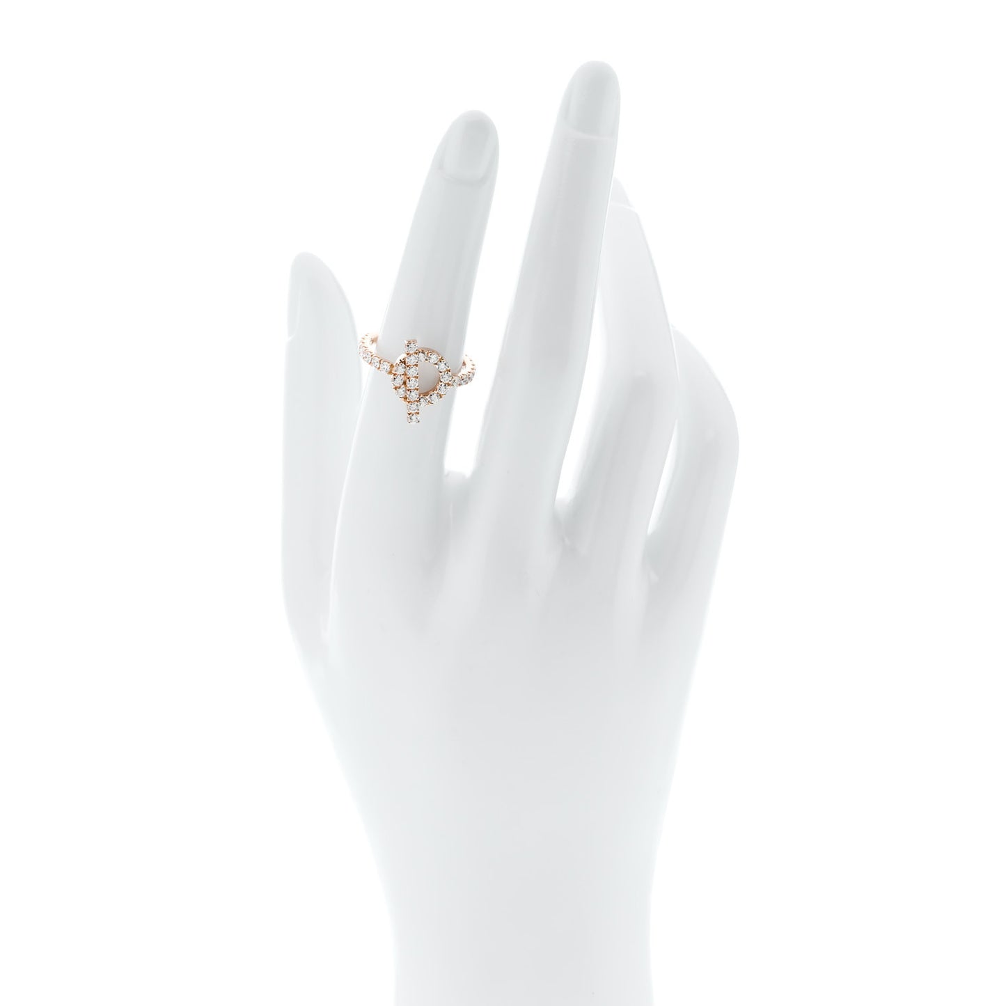 18K Rose Gold Diamond Finesse Ring 52 6