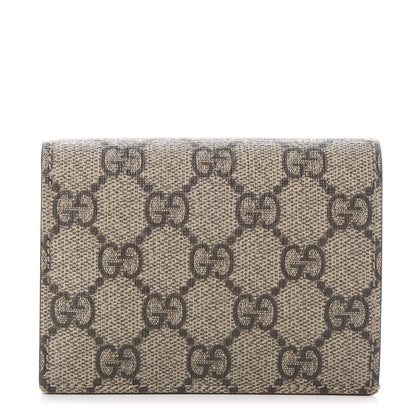 Gucci GG Supreme Monogram Card Case Beige 1 of 8