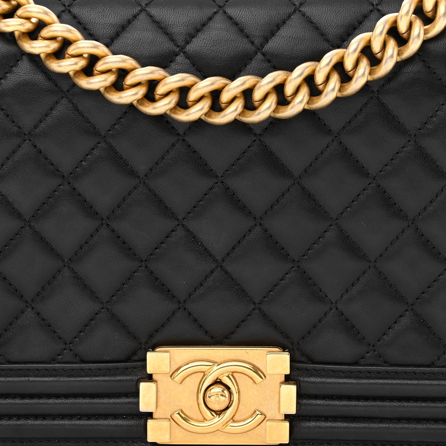 Chanel Lambskin Quilted New Medium Boy Flap Black 8 of 12