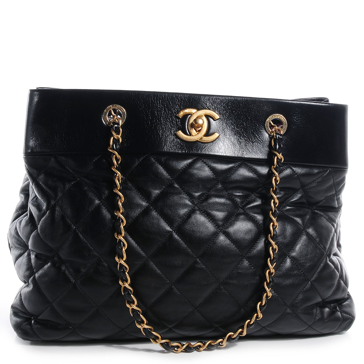 Chanel Calfskin Soft Elegance Large Tote Black 1 of 8