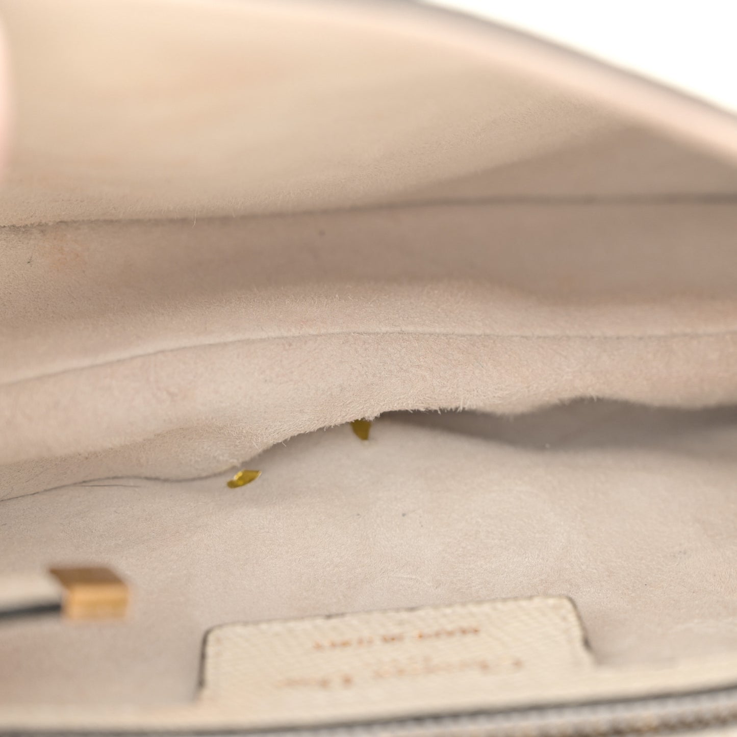 Grained Calfskin Saddle Bag White