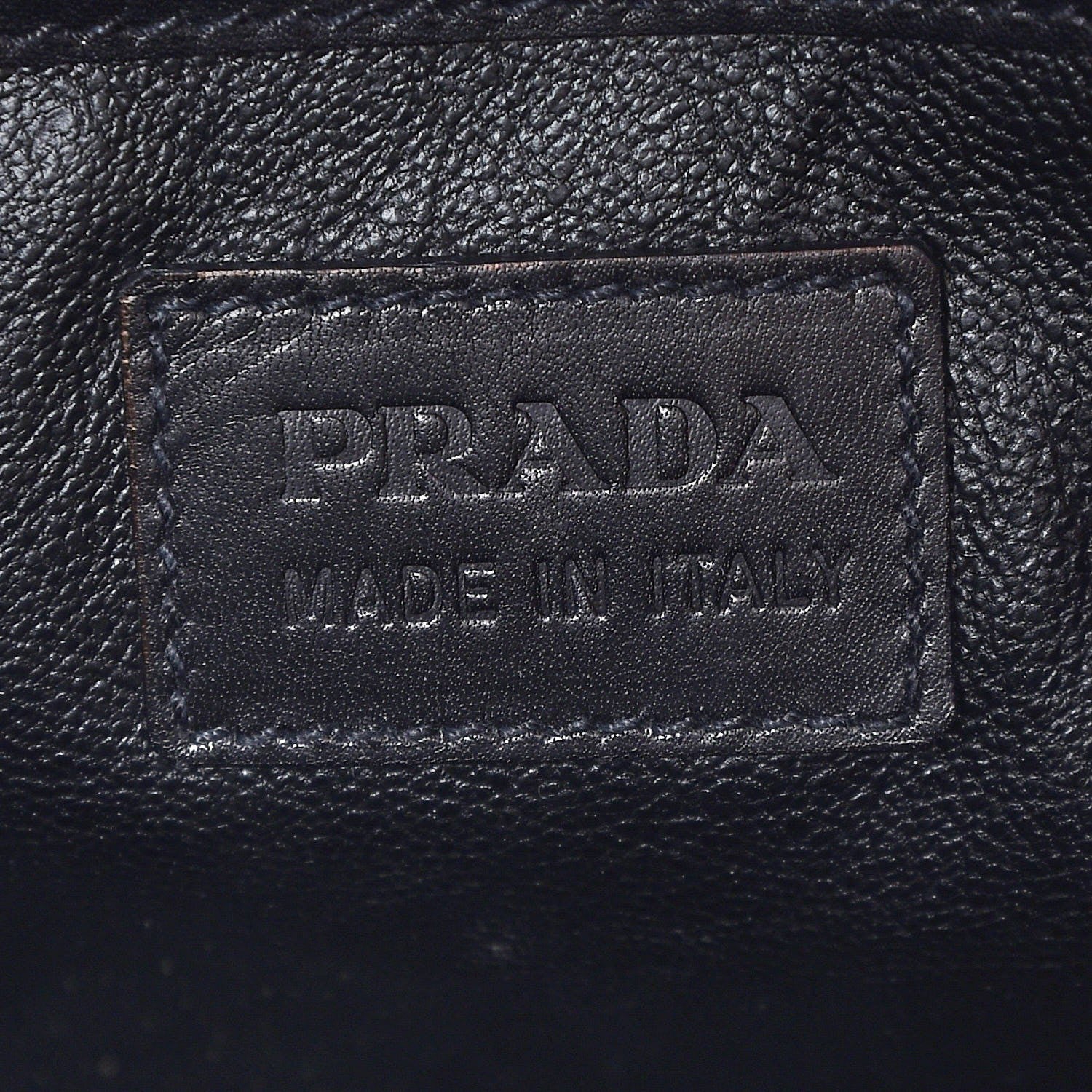 Prada Calfskin Crocodile Embossed Press Lock Satchel Nero Black 6 of 10