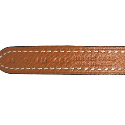 Hermes Swift Epsom 13mm Focus Belt 85 34 Black Gold 5 of 8
