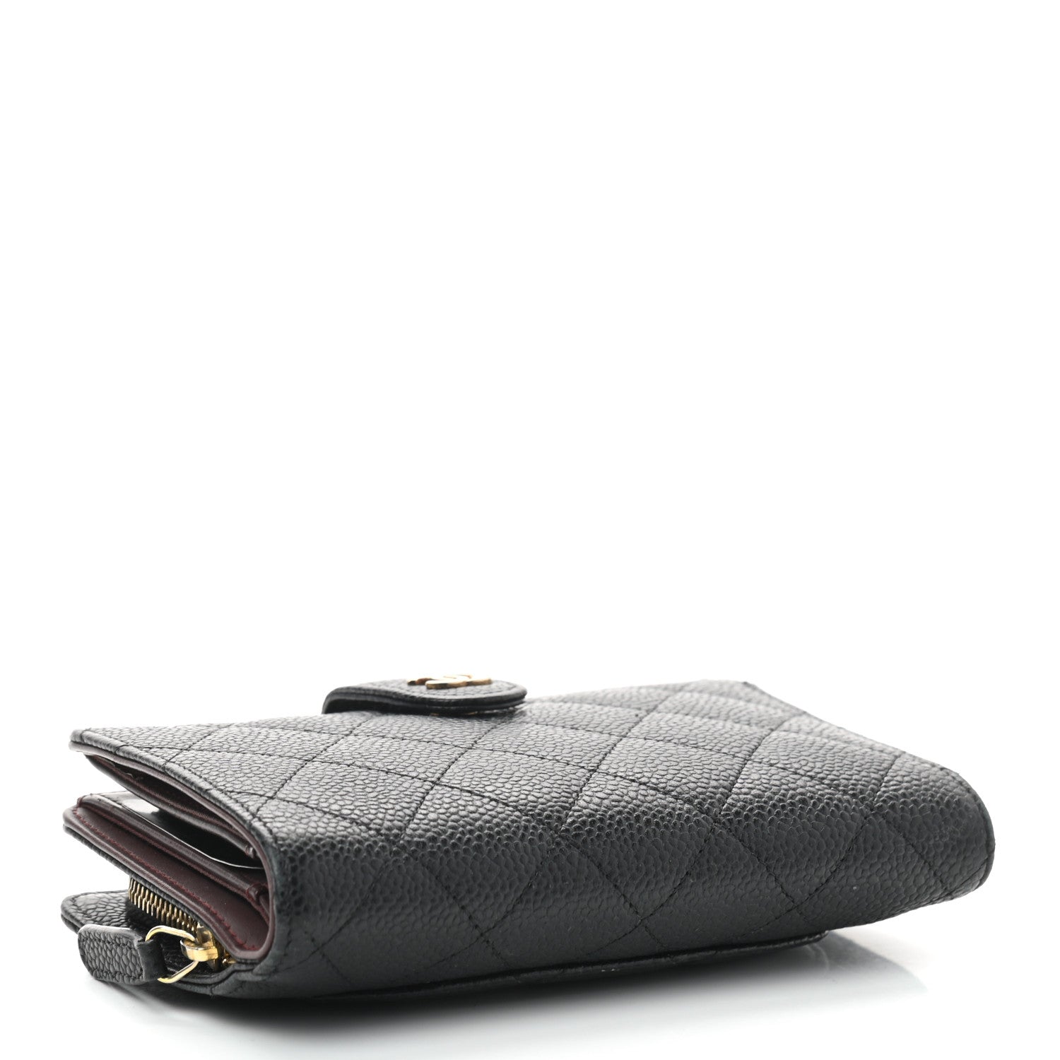 Chanel Caviar Quilted Zipped Pocket Wallet Black 4 of 10