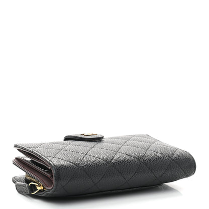 Chanel Caviar Quilted Zipped Pocket Wallet Black 4 of 10