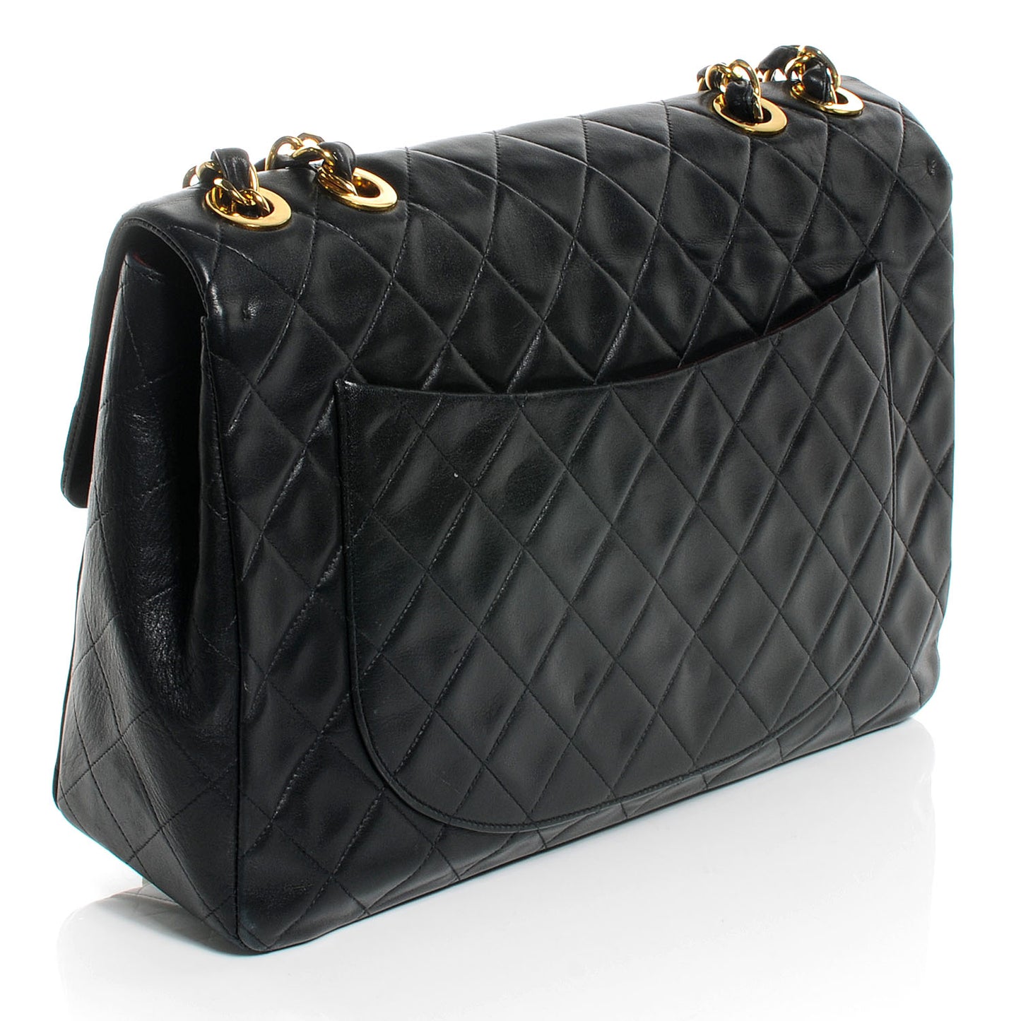 Lambskin XL Jumbo Flap Black