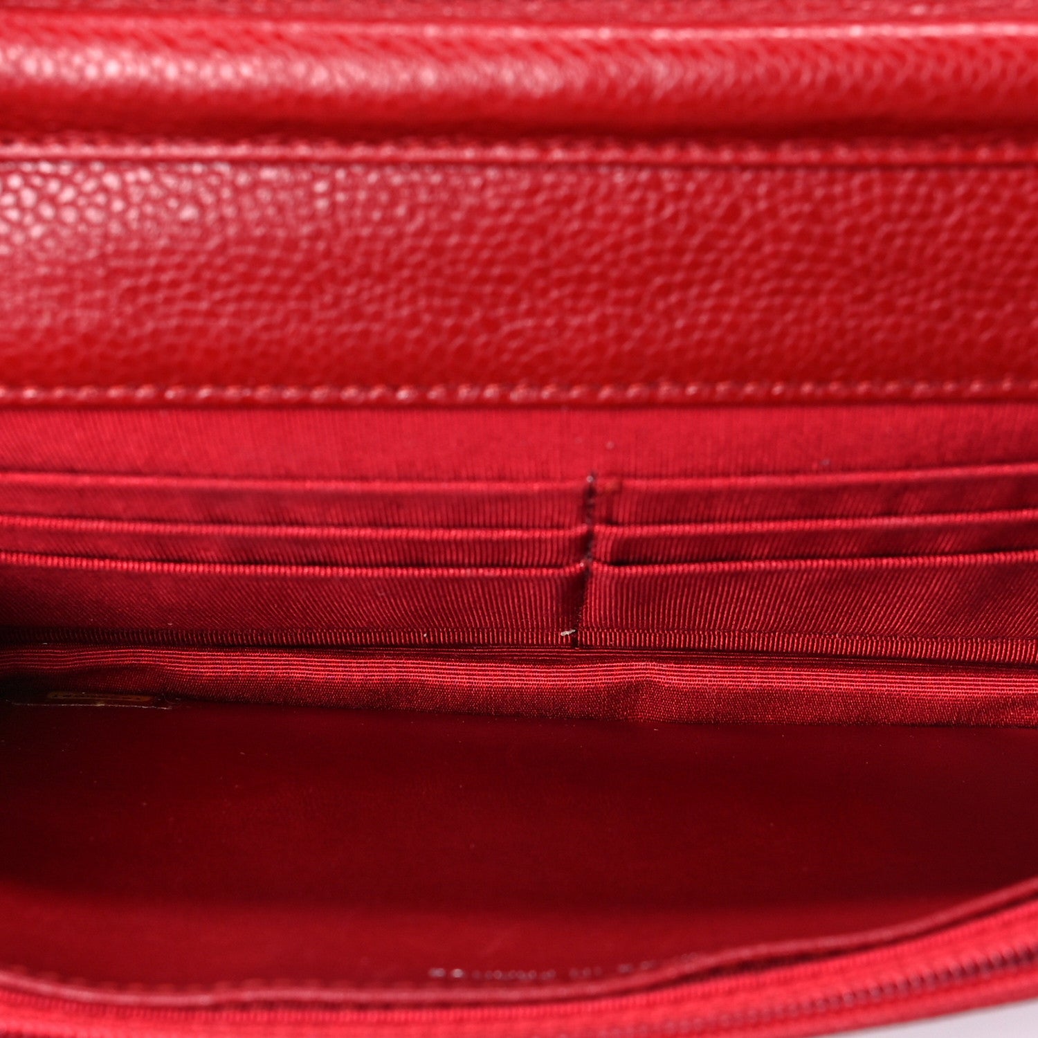 Chanel Caviar Quilted Wallet On Chain WOC Red 5 of 9