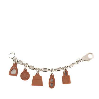 Hermes Palladium Barenia Olga Amulette Bag Charm Fauve 1 of 4