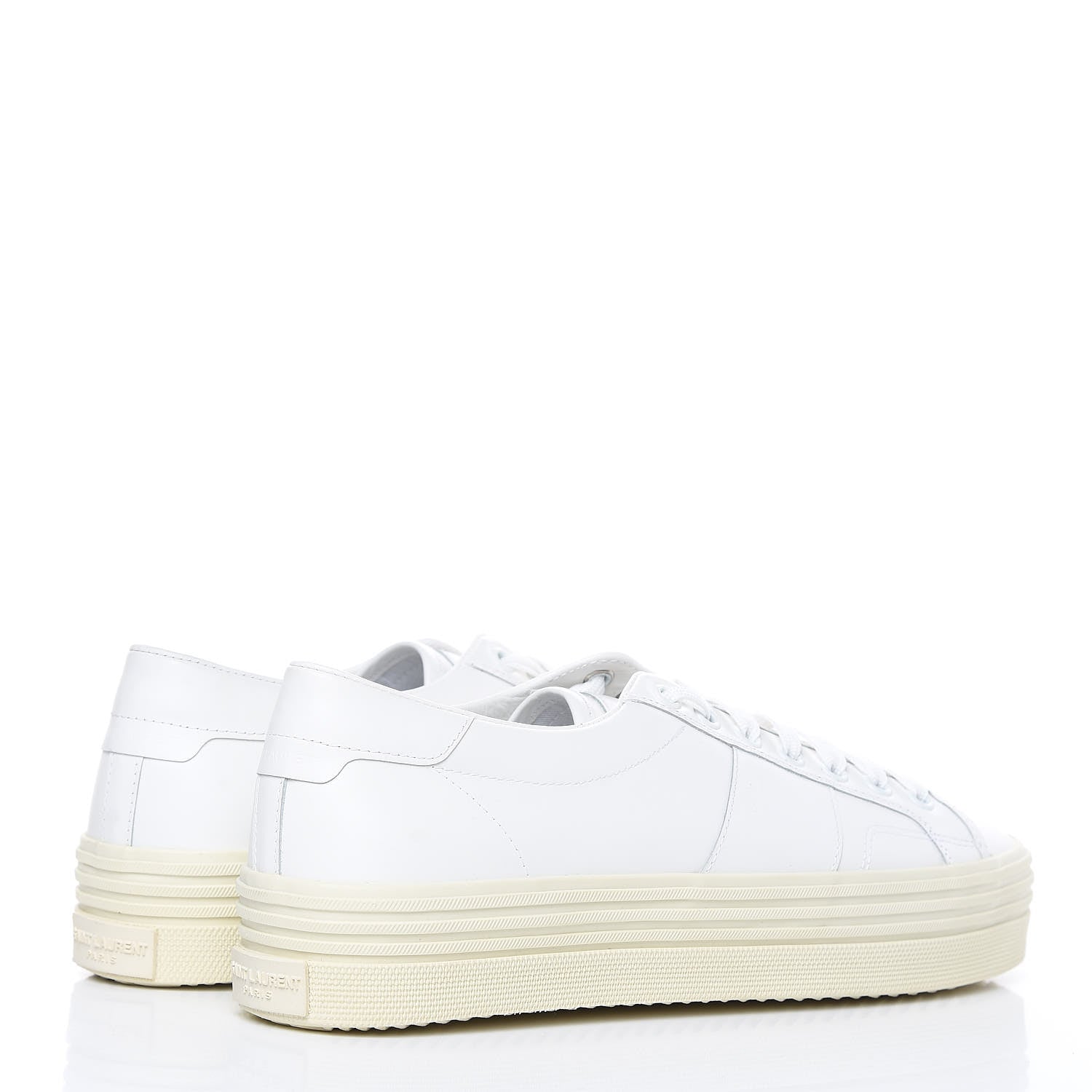Saint Laurent Calfskin Court Sneakers 39 Off White 4 of 8