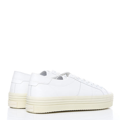 Saint Laurent Calfskin Court Sneakers 39 Off White 4 of 8
