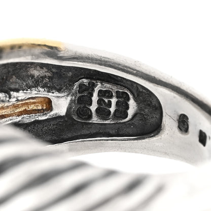 David Yurman Sterling Silver 14K Yellow Gold Single Loop Labyrinth Ring 52 6 4 of 4