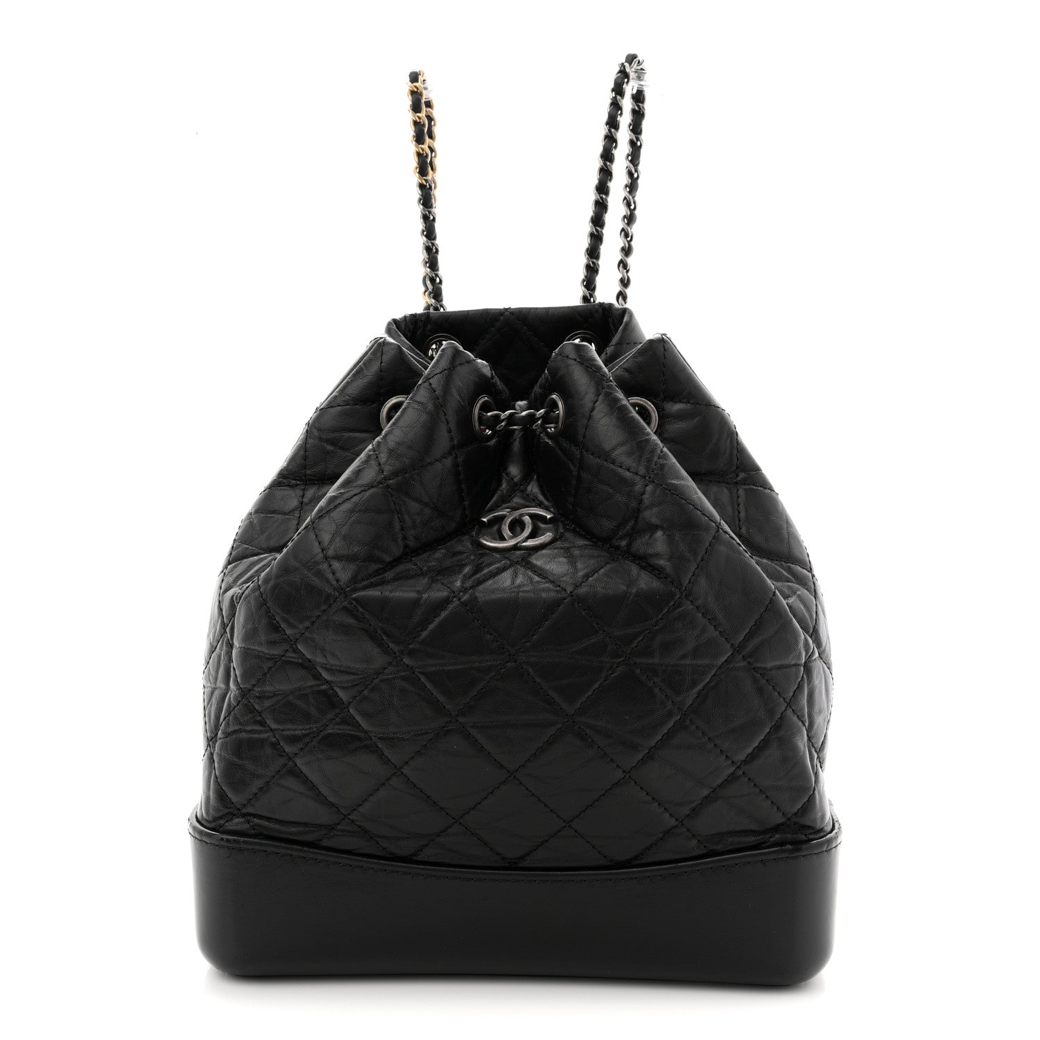 Chanel Aged Calfskin Quilted Small Gabrielle Backpack Black 1 of 12