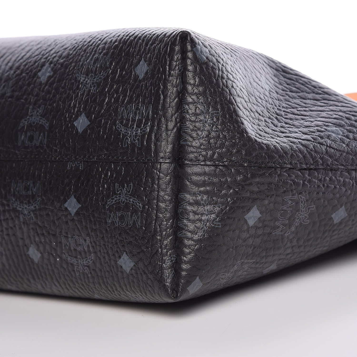 MCM Visetos Medium Anya Shopper Tote Black 10 of 10