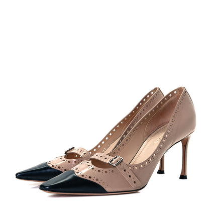 Christian Dior Calfskin Spectadior High Heel Pumps 40.5 Nude Black 2 of 8