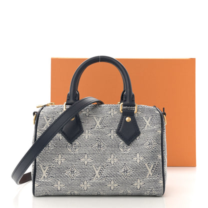 Louis Vuitton Monoglam Speedy Bandouliere 20 Blue 10 of 10