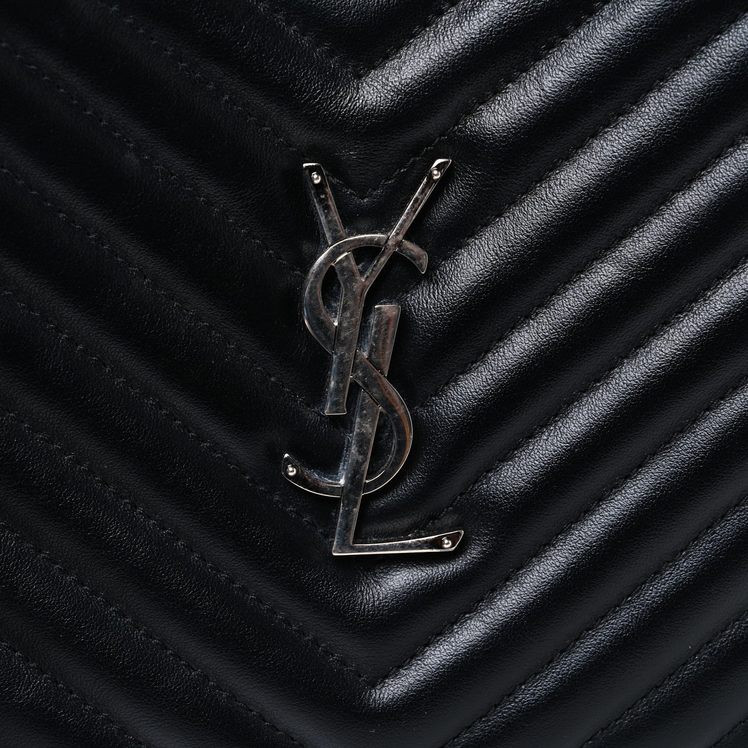 Saint Laurent Calfskin Matelasse Monogram Lou Camera Bag Black 11 of 11