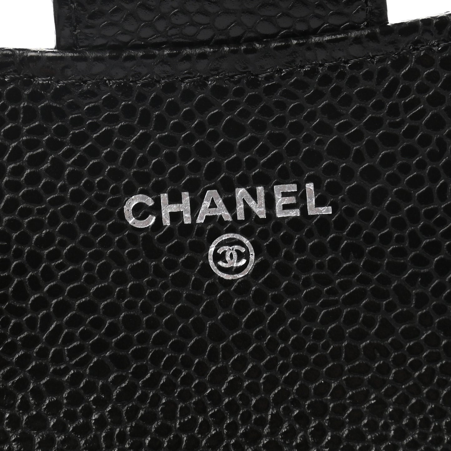 Caviar Quilted Flap Card Holder Wallet Black