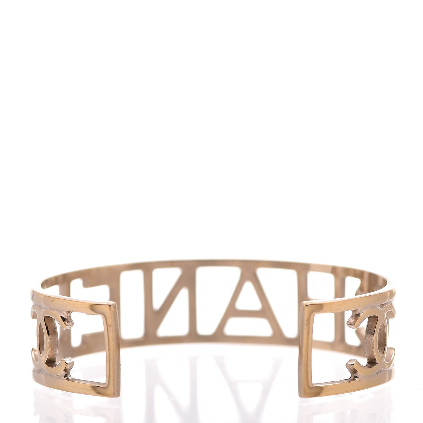Logo Cuff Bracelet Gold