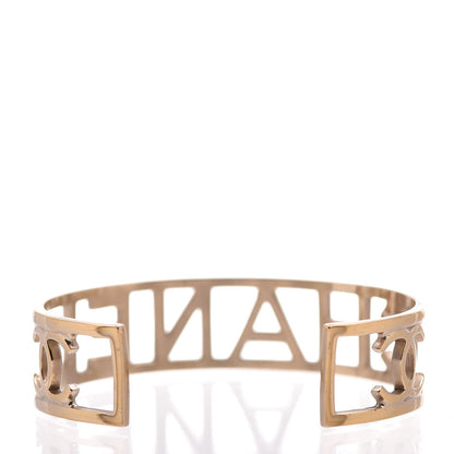 Chanel Logo Cuff Bracelet Gold 3 of 4