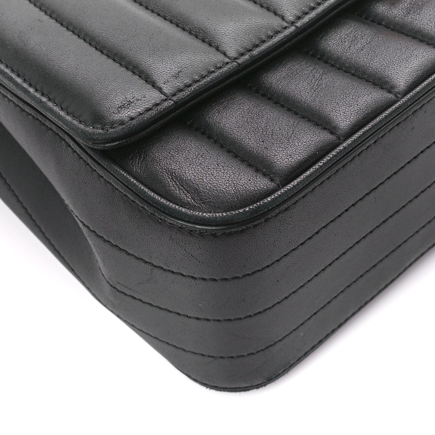 Saint Laurent Lambskin Matelasse Monogram Large Vicky Chain Bag Black 10 of 11