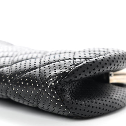 Chanel Lambskin Perforated Timeless Clutch Black 10 of 10