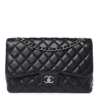 Chanel Caviar Quilted Jumbo Double Flap Black 1 of 15