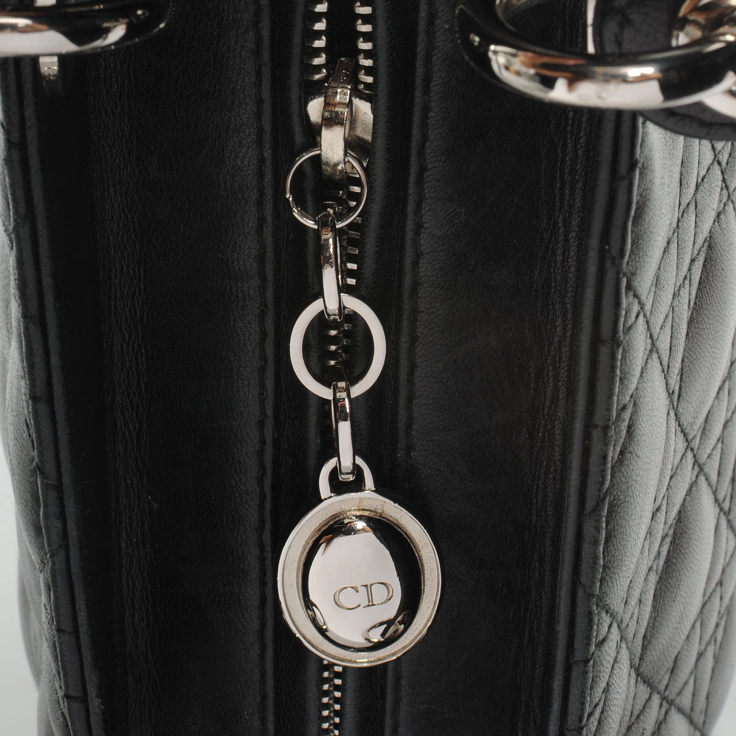 Lambskin Cannage Large Lady Dior Black