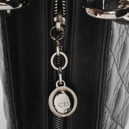 Christian Dior Lambskin Cannage Large Lady Dior Black 9 of 10