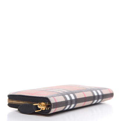 Burberry Vintage Check Ellerby Zip Around Wallet Black 4 of 10