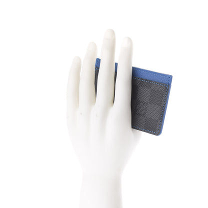 Louis Vuitton Damier Graphite Card Holder Blue 2 of 8