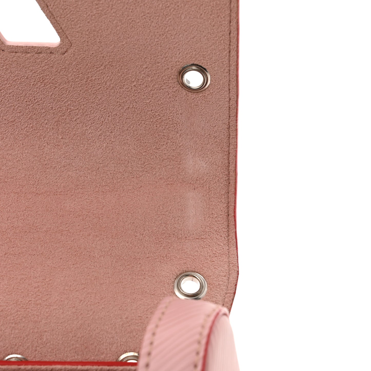 Epi Studded Twist Shoulder Bag PM Rose Ballerine