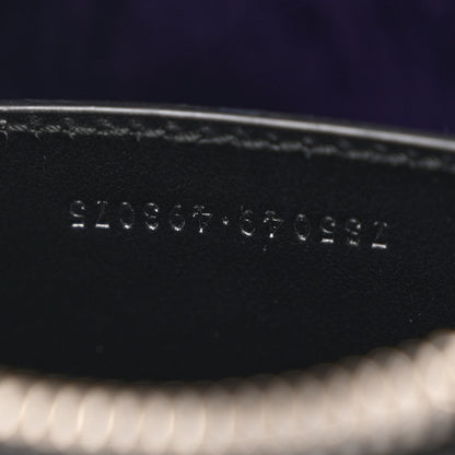 Gucci Nylon Calfskin Enamel GG Matelasse Chain Handbag Black 7 of 10