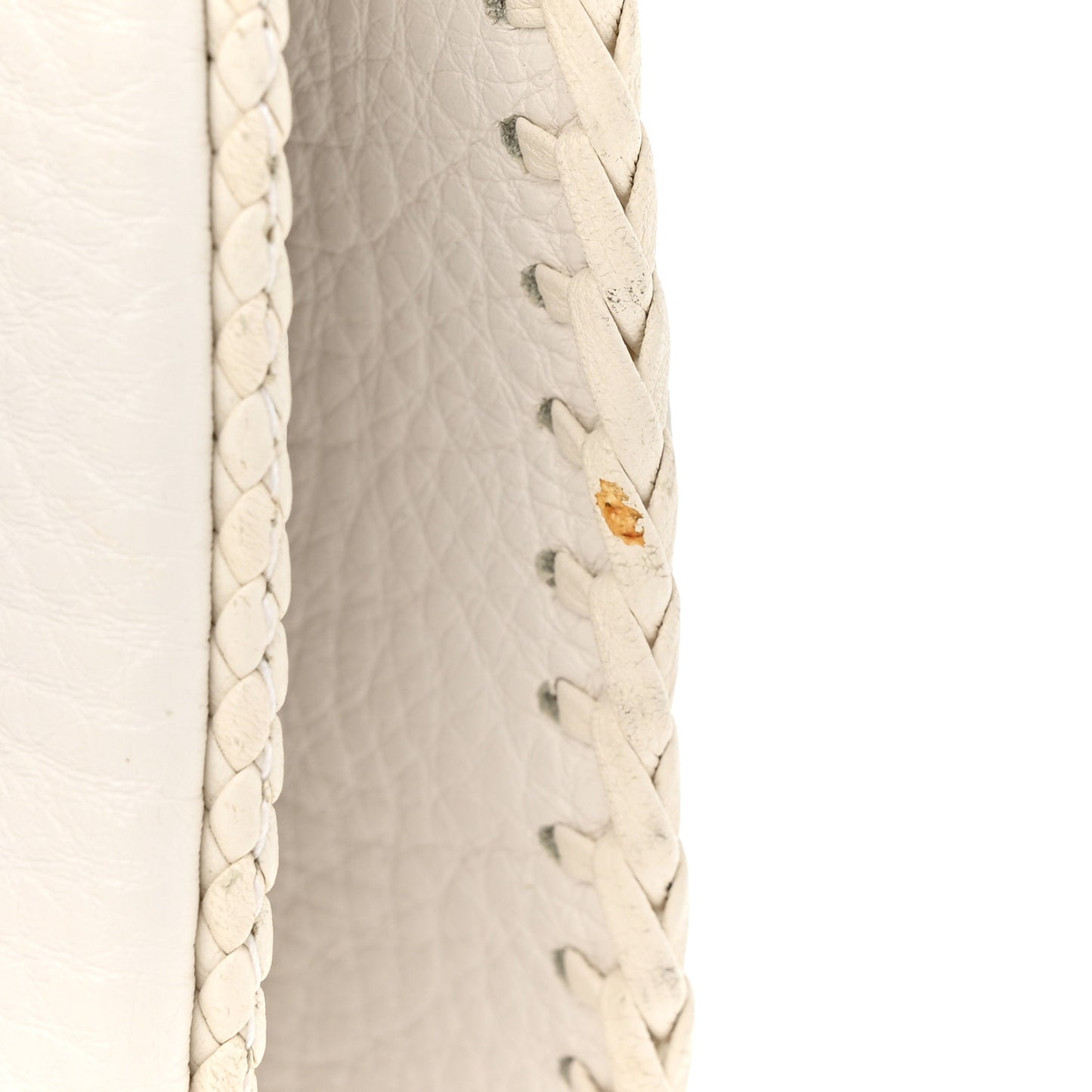 Calfskin Braided Gaucho Double Saddle Bag White