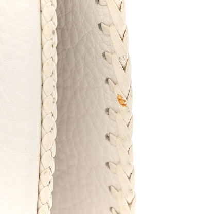 Christian Dior Calfskin Braided Gaucho Double Saddle Bag White 19 of 21