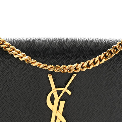 Saint Laurent Grain De Poudre Small Monogram Kate Satchel Black 8 of 10