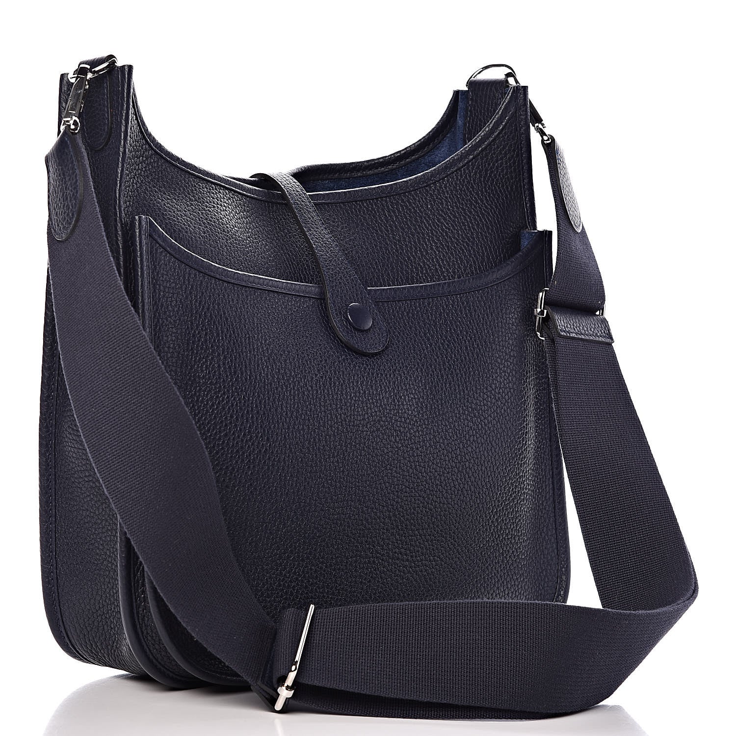 Hermes Taurillon Clemence Evelyne III PM Bleu Nuit 3 of 12