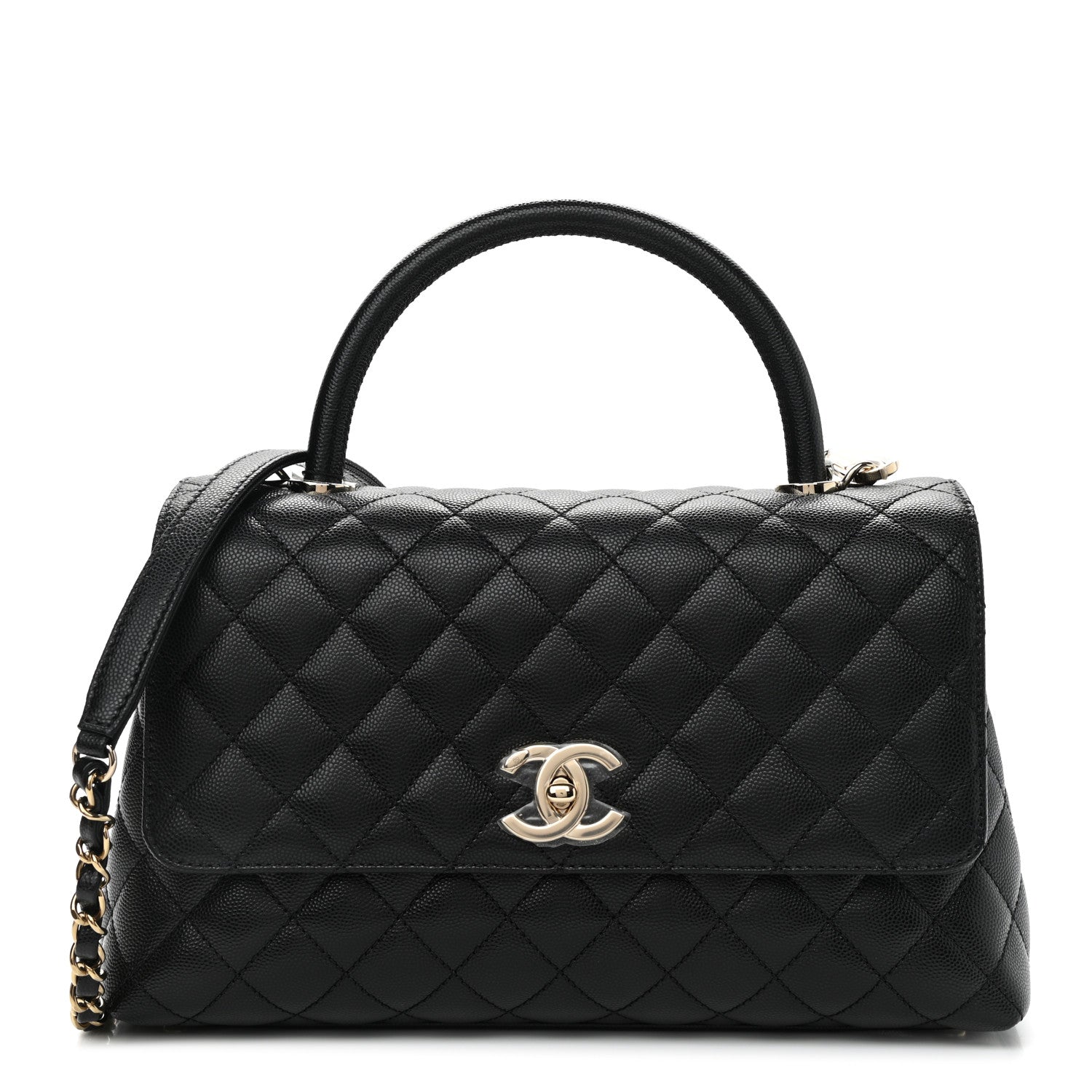 Chanel Caviar Quilted Small Coco Handle Flap Black 1 of 11