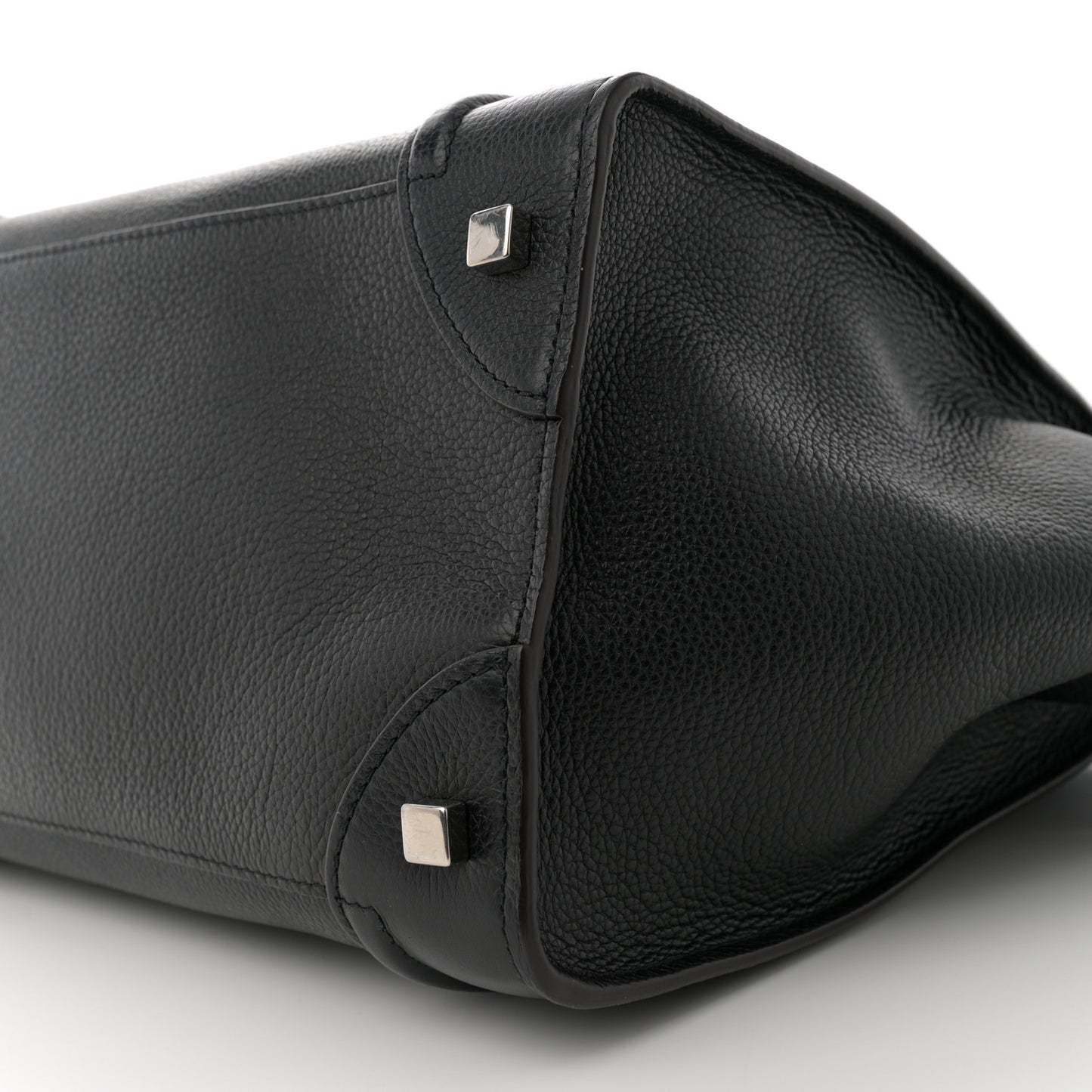 Drummed Calfskin Mini Luggage Black