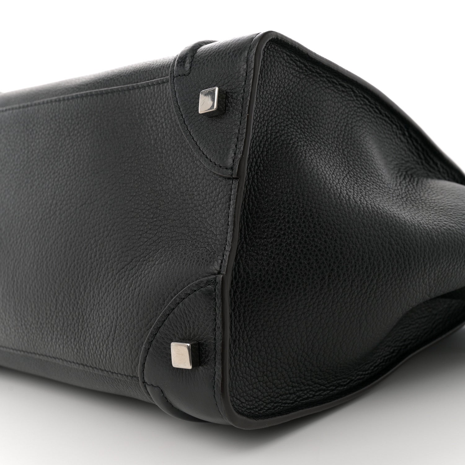 Celine Drummed Calfskin Mini Luggage Black 9 of 10