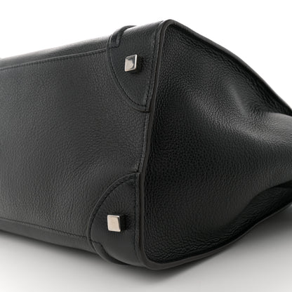 Celine Drummed Calfskin Mini Luggage Black 9 of 10