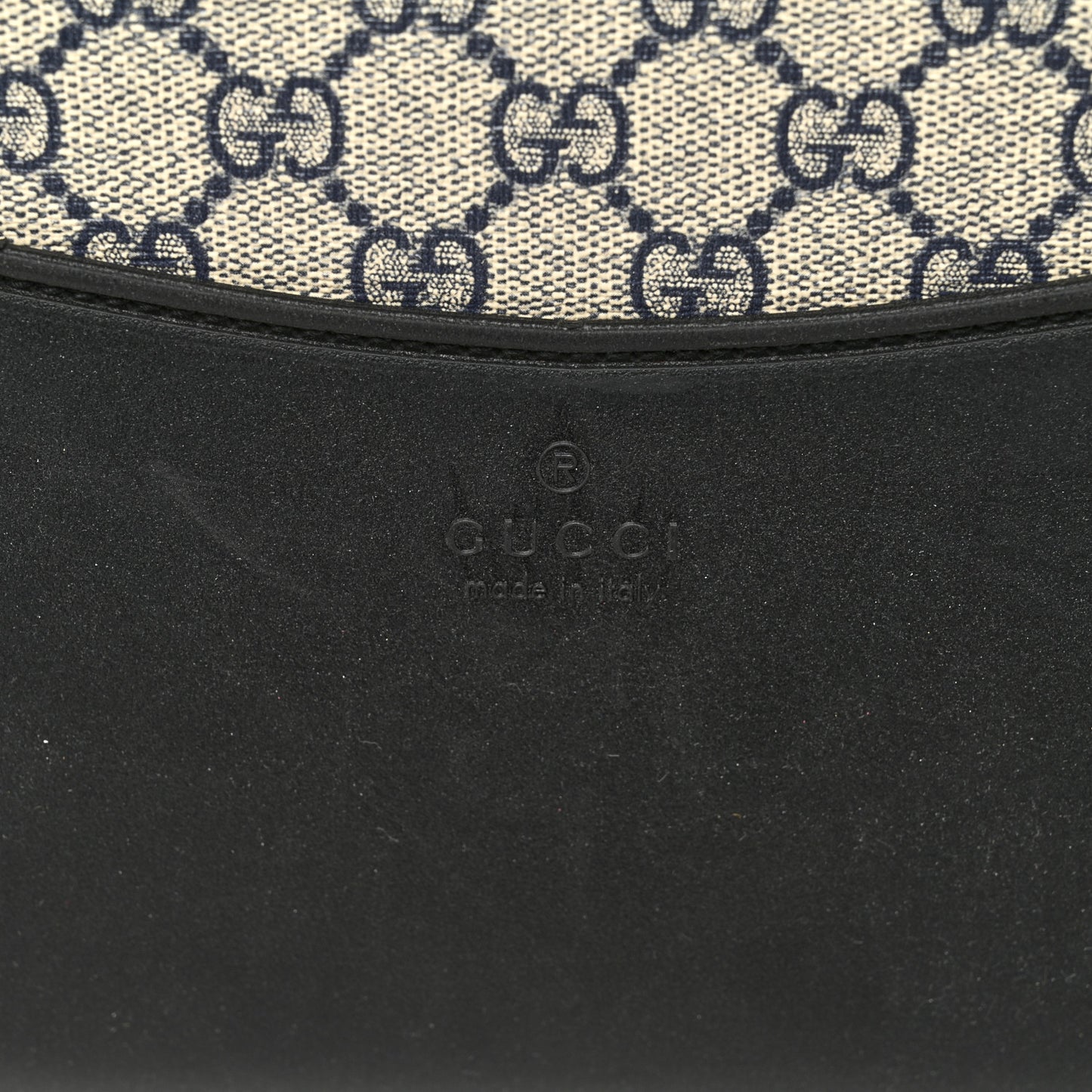 GG Supreme Monogram Textured Dollar Calfskin Web Large Savoy Trolley Suitcase Beige Blue