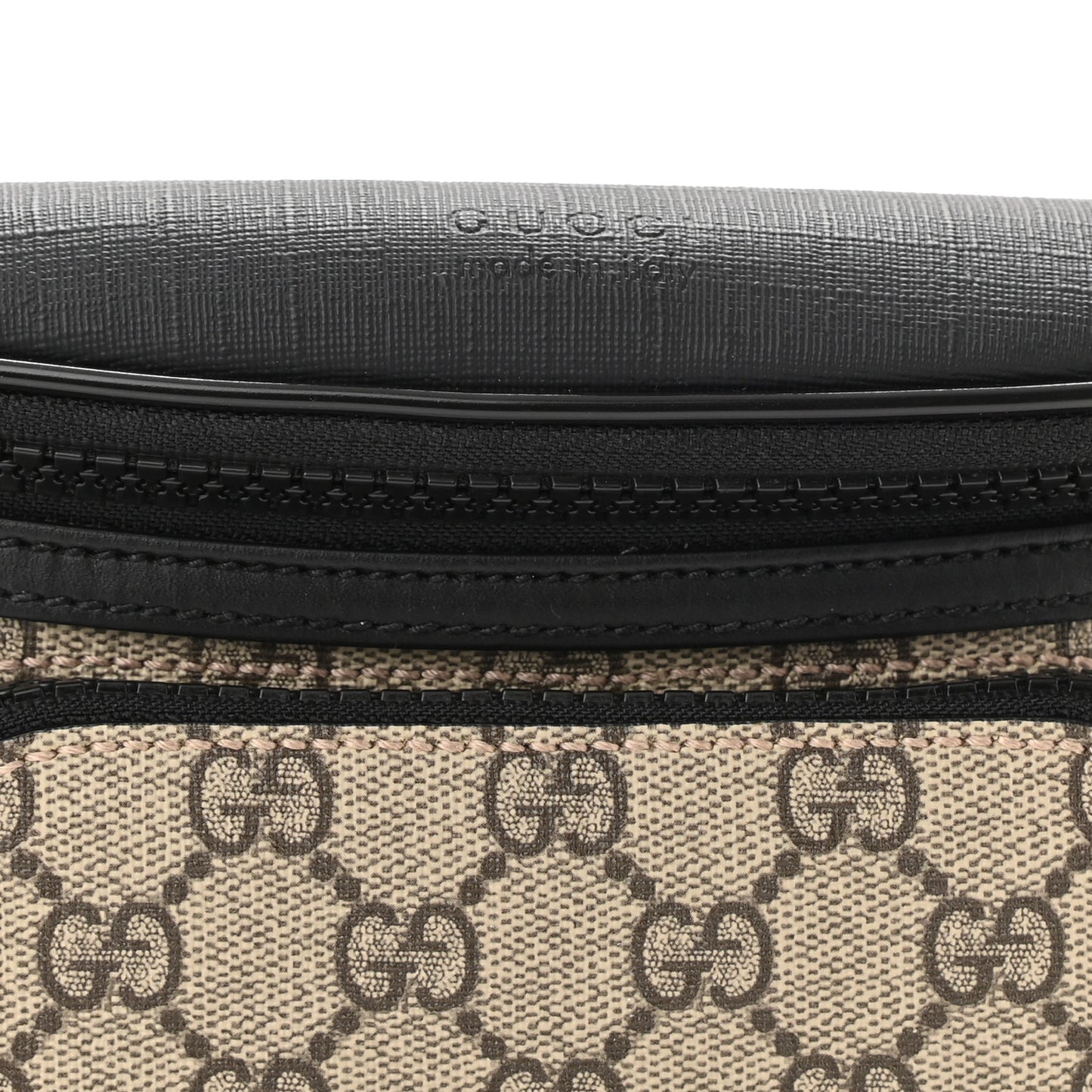 GG Supreme Monogram Belt Bag Black