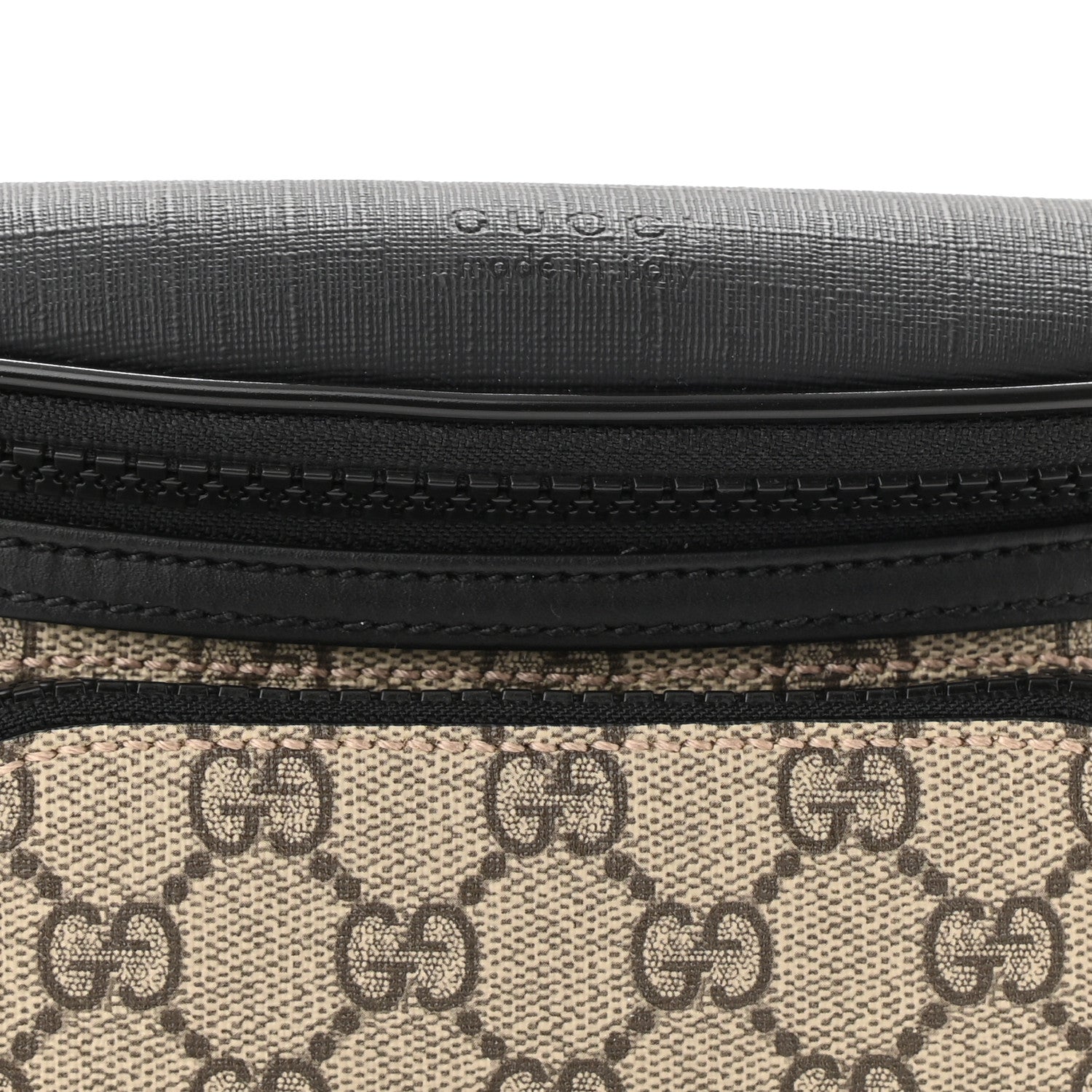 Gucci GG Supreme Monogram Belt Bag Black 8 of 10