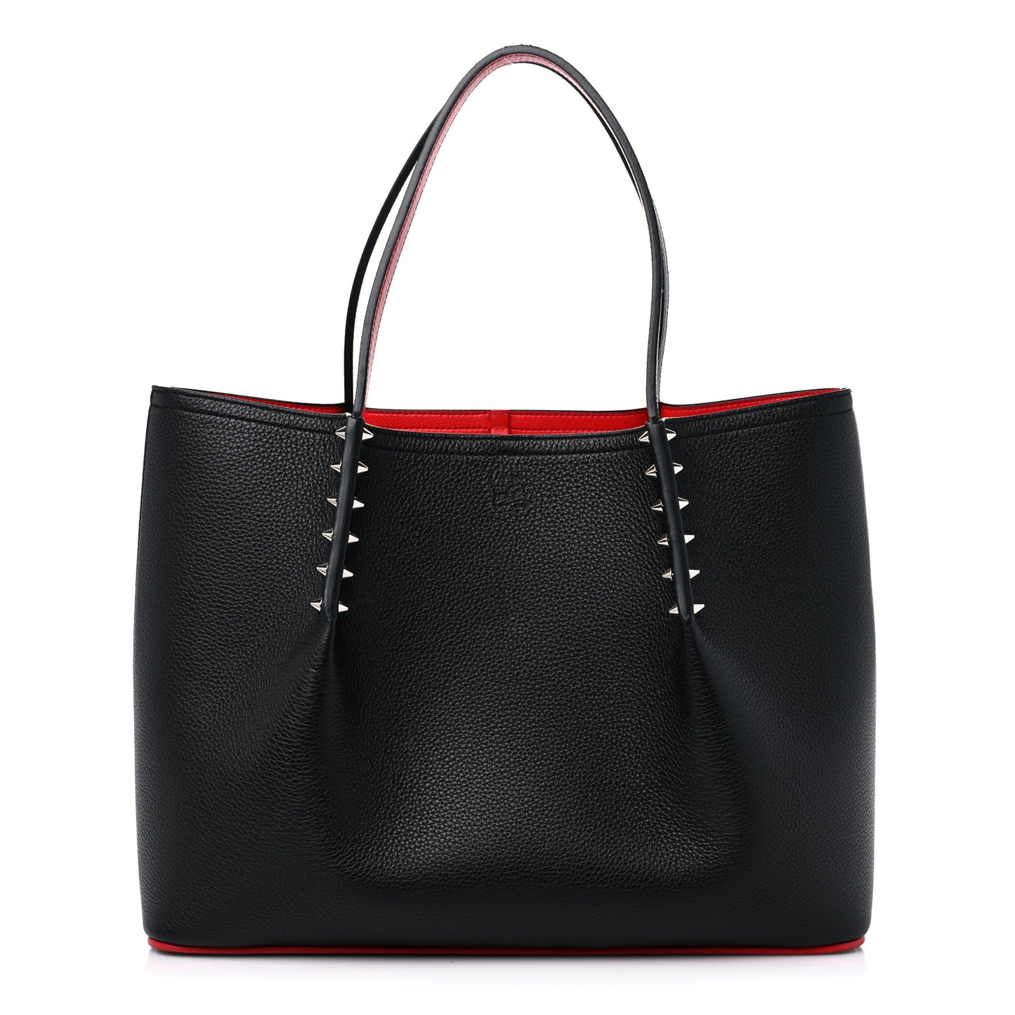 Calfskin Spiked Small Cabarock Shopper Tote Black